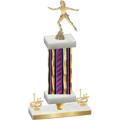 Premium Single Purple Glacier First Place Skater Trophy