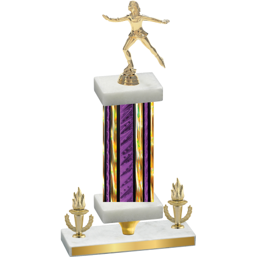 Premium Single Purple Glacier Victory Skater Trophy