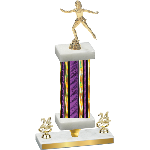 Premium Single Purple Glacier Year Skater Trophy