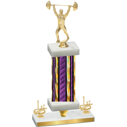 Premium Single Purple Glacier First Place Weights Trophy