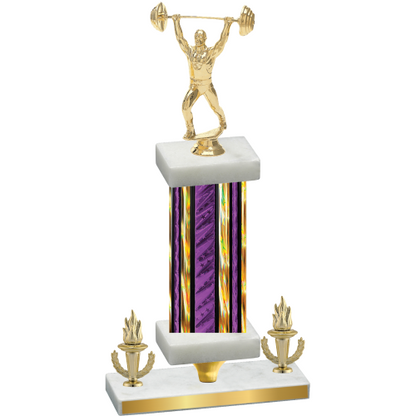 Premium Single Purple Glacier Victory Weights Trophy