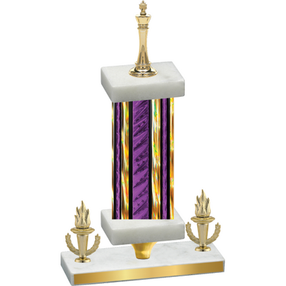 Premium Single Purple Glacier Victory Chess Trophy