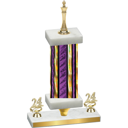 Premium Single Purple Glacier Year Chess Trophy