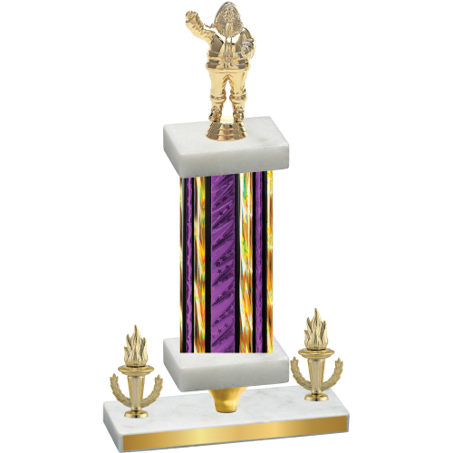 Premium Single Purple Glacier Victory Holiday Trophy