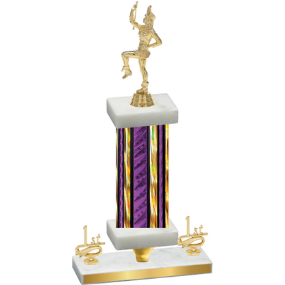 Premium Single Purple Glacier First Place Majorette Trophy