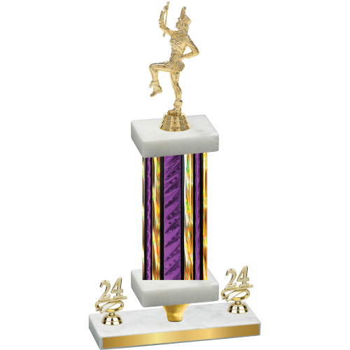 Premium Single Purple Glacier Year Majorette Trophy