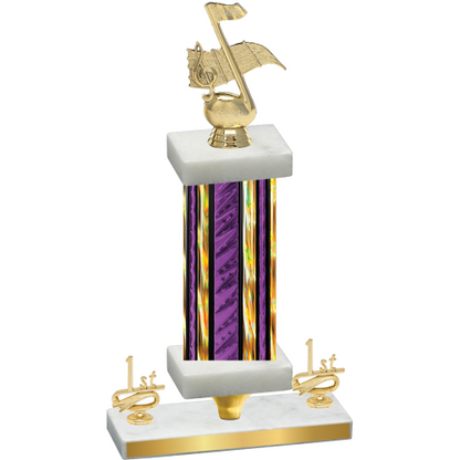 Premium Single Purple Glacier First Place Music Trophy