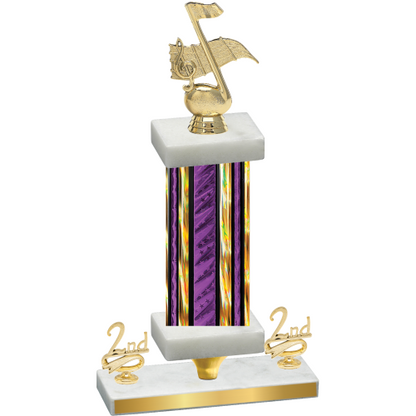 Premium Single Purple Glacier Second Place Music Trophy