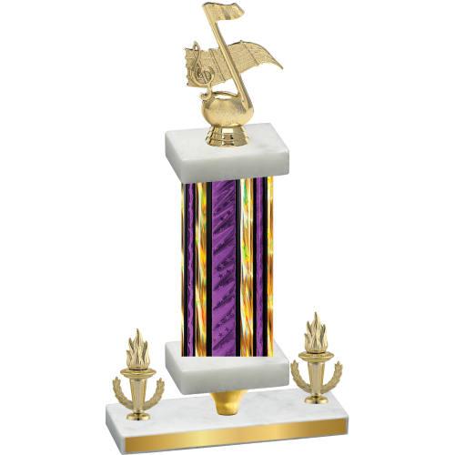 Premium Single Purple Glacier Victory Music Trophy