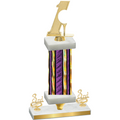 Premium Single Purple Glacier Third Place Golf Trophy