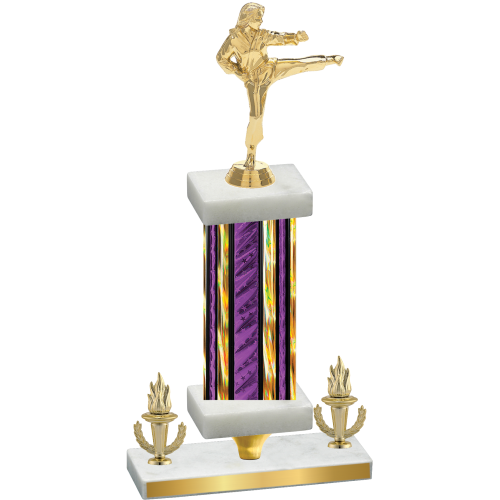 Premium Single Purple Glacier Victory Karate Trophy