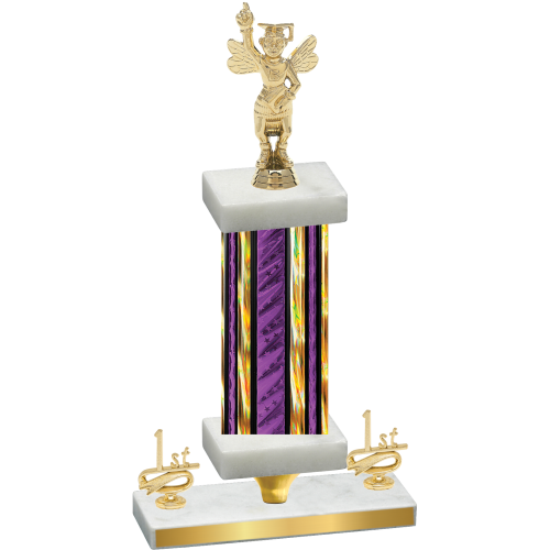 Premium Single Purple Glacier First Place Academics Trophy