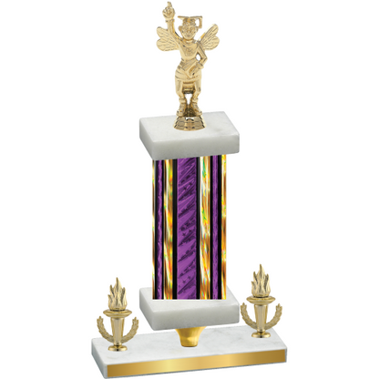 Premium Single Purple Glacier Victory Academics Trophy