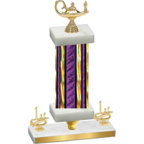 Premium Single Purple Glacier First Place Academics Trophy