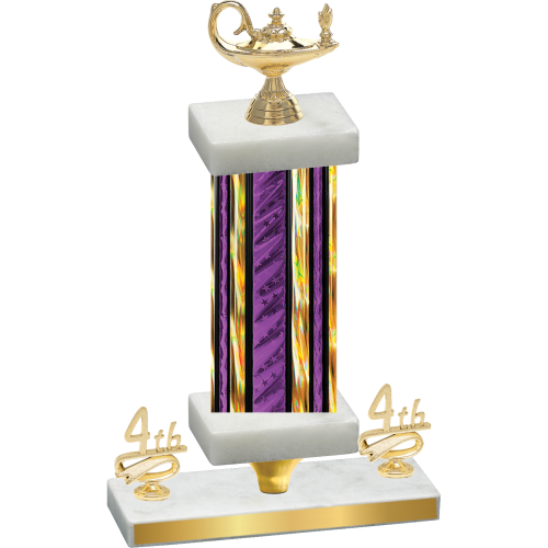 Premium Single Purple Glacier Fourth Place Academics Trophy