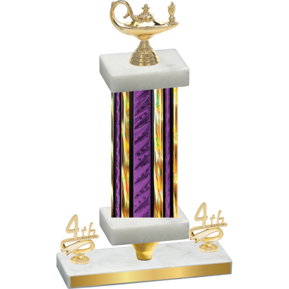 Premium Single Purple Glacier Fourth Place Academics Trophy