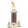 Premium Single Purple Glacier Victory Softball Trophy
