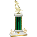 Premium Single Green Glacier Fourth Place Football Trophy