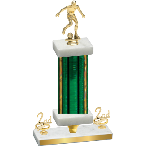 Premium Single Green Glacier Second Place Soccer Trophy