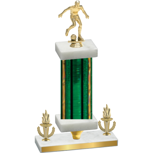 Premium Single Green Glacier Victory Soccer Trophy