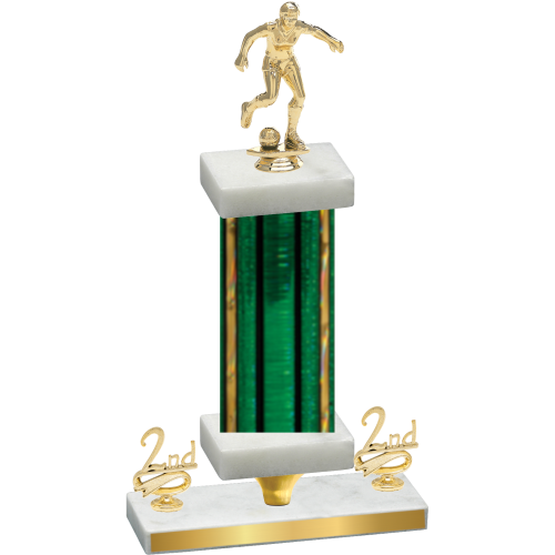 Premium Single Green Glacier Second Place Soccer Trophy