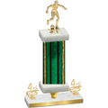 Premium Single Green Glacier Fourth Place Soccer Trophy