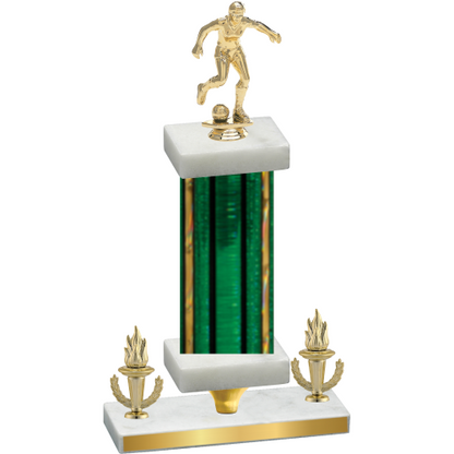 Premium Single Green Glacier Victory Soccer Trophy