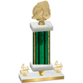 Premium Single Green Glacier Fourth Place Soccer Trophy