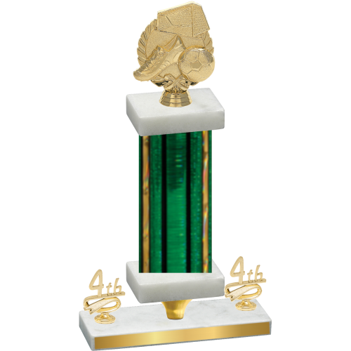 Premium Single Green Glacier Fourth Place Soccer Trophy