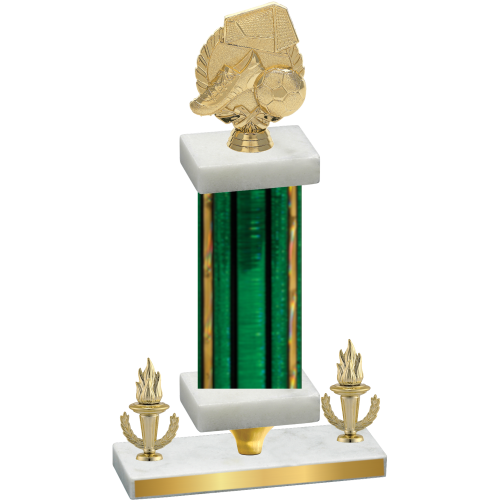 Premium Single Green Glacier Victory Soccer Trophy