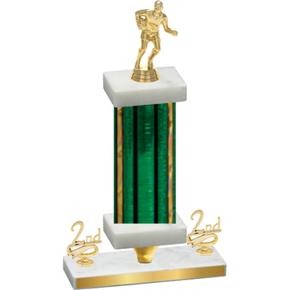 Premium Single Green Glacier Second Place Rugby Trophy