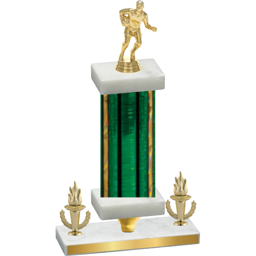 Premium Single Green Glacier Victory Rugby Trophy