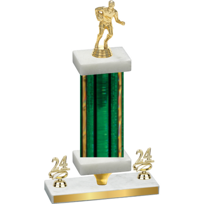 Premium Single Green Glacier Year Rugby Trophy