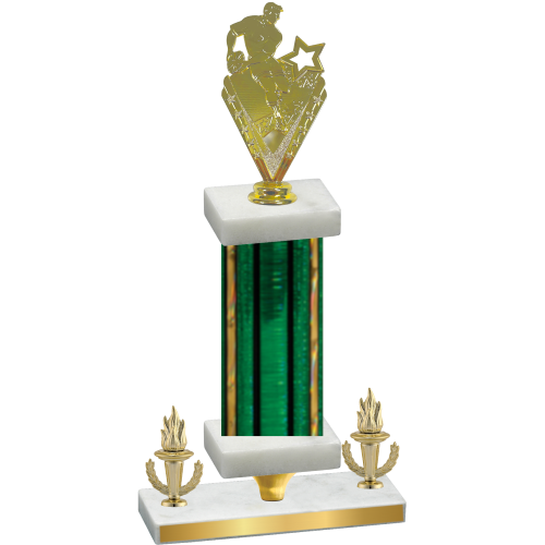 Premium Single Green Glacier Victory Rugby Trophy