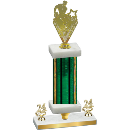 Premium Single Green Glacier Year Rugby Trophy