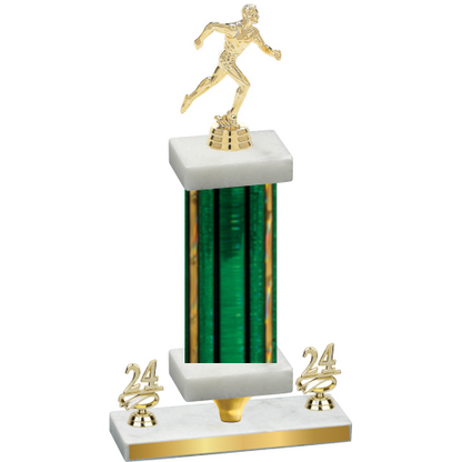 Premium Single Green Glacier Year Running Trophy