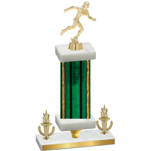 Premium Single Green Glacier Victory Running Trophy
