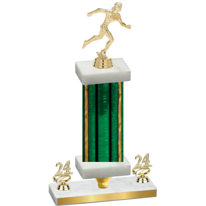 Premium Single Green Glacier Year Running Trophy