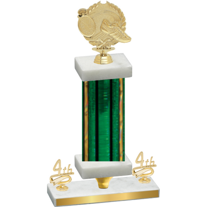 Premium Single Green Glacier Fourth Place Running Trophy