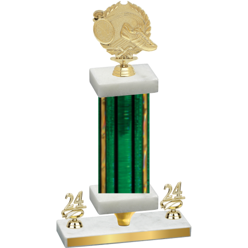 Premium Single Green Glacier Year Running Trophy