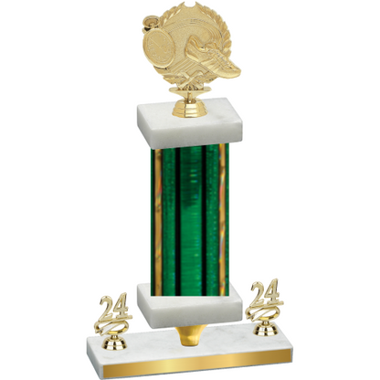 Premium Single Green Glacier Year Running Trophy