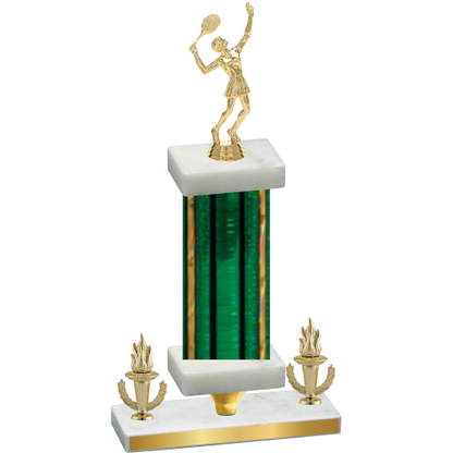 Premium Single Green Glacier Victory Tennis Trophy