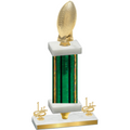 Premium Single Green Glacier First Place Football Trophy