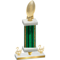 Premium Single Green Glacier Second Place Football Trophy