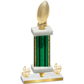Premium Single Green Glacier Fourth Place Football Trophy