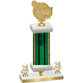 Premium Single Green Glacier Year Tennis Trophy