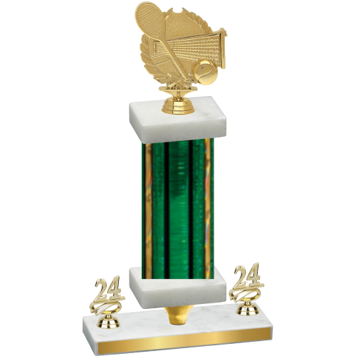 Premium Single Green Glacier Year Tennis Trophy