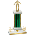 Premium Single Green Glacier Third Place Wrestling Trophy