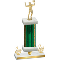 Premium Single Green Glacier Second Place Volleyball Trophy