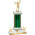 Premium Single Green Glacier Third Place Volleyball Trophy